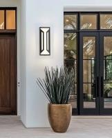 LED Outdoor Wall Mount by Z-Lite - Banff Collection, Sand Black Finish - 5028M-BK-LED
