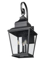 Three Light Outdoor Wall Mount by Z-Lite - Raphael Collection, Sand Black Finish - 5029B-BK
