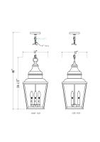 Three Light Outdoor Chain Mount Ceiling Fixture by Z-Lite - Raphael Collection, Sand Black Finish - 5029CHB-BK