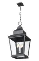 Four Light Outdoor Chain Mount Ceiling Fixture by Z-Lite - Raphael Collection, Sand Black Finish - 5029CHXL-BK