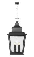 Five Light Outdoor Chain Mount Ceiling Fixture by Z-Lite - Raphael Collection, Sand Black Finish - 5029CHXXL-BK