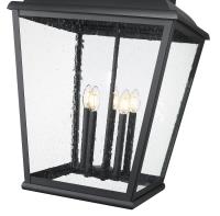 Five Light Outdoor Chain Mount Ceiling Fixture by Z-Lite - Raphael Collection, Sand Black Finish - 5029CHXXL-BK