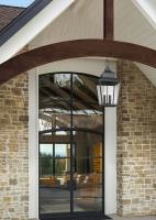 Five Light Outdoor Chain Mount Ceiling Fixture by Z-Lite - Raphael Collection, Sand Black Finish - 5029CHXXL-BK