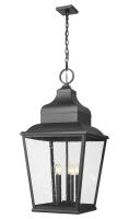 Five Light Outdoor Chain Mount Ceiling Fixture by Z-Lite - Raphael Collection, Sand Black Finish - 5029CHXXL-BK