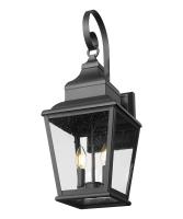 Two Light Outdoor Wall Mount by Z-Lite - Raphael Collection, Sand Black Finish - 5029M-BK
