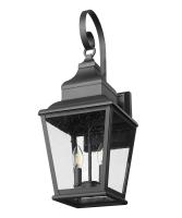 Two Light Outdoor Wall Mount by Z-Lite - Raphael Collection, Sand Black Finish - 5029M-BK