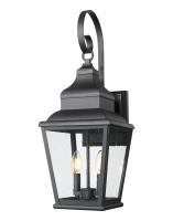 Two Light Outdoor Wall Mount by Z-Lite - Raphael Collection, Sand Black Finish - 5029M-BK