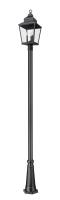 Three Light Outdoor Post Mount by Z-Lite - Raphael Collection, Sand Black Finish - 5029PHBR-5011P-BK