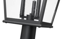 Three Light Outdoor Post Mount by Z-Lite - Raphael Collection, Sand Black Finish - 5029PHBR-518P-BK