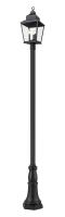 Three Light Outdoor Post Mount by Z-Lite - Raphael Collection, Sand Black Finish - 5029PHBR-518P-BK