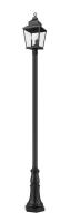 Three Light Outdoor Post Mount by Z-Lite - Raphael Collection, Sand Black Finish - 5029PHBR-518P-BK