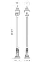 Three Light Outdoor Post Mount by Z-Lite - Raphael Collection, Sand Black Finish - 5029PHBR-518P-BK