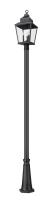 Three Light Outdoor Post Mount by Z-Lite - Raphael Collection, Sand Black Finish - 5029PHBR-519P-BK