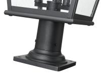 Three Light Outdoor Pier Mount by Z-Lite - Raphael Collection, Sand Black Finish - 5029PHBR-533PM-BK