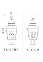 Three Light Outdoor Pier Mount by Z-Lite - Raphael Collection, Sand Black Finish - 5029PHBR-533PM-BK