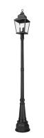 Three Light Outdoor Post Mount by Z-Lite - Raphael Collection, Sand Black Finish - 5029PHBR-564P-BK