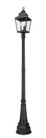 Three Light Outdoor Post Mount by Z-Lite - Raphael Collection, Sand Black Finish - 5029PHBR-564P-BK