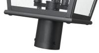 Three Light Outdoor Post Mount by Z-Lite - Raphael Collection, Sand Black Finish - 5029PHBR-BK