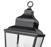 Three Light Outdoor Post Mount by Z-Lite - Raphael Collection, Sand Black Finish - 5029PHBS-536P-BK