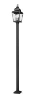 Three Light Outdoor Post Mount by Z-Lite - Raphael Collection, Sand Black Finish - 5029PHBS-536P-BK