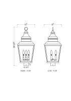 Three Light Outdoor Post Mount by Z-Lite - Raphael Collection, Sand Black Finish - 5029PHBS-BK