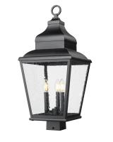 Three Light Outdoor Post Mount by Z-Lite - Raphael Collection, Sand Black Finish - 5029PHBS-BK