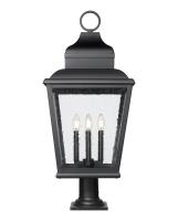 Four Light Outdoor Pier Mount by Z-Lite - Raphael Collection, Sand Black Finish - 5029PHXLR-533PM-BK