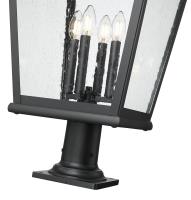 Four Light Outdoor Pier Mount by Z-Lite - Raphael Collection, Sand Black Finish - 5029PHXLR-533PM-BK