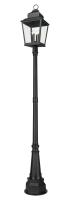 Four Light Outdoor Post Mount by Z-Lite - Raphael Collection, Sand Black Finish - 5029PHXLR-564P-BK