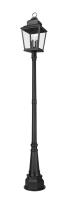 Four Light Outdoor Post Mount by Z-Lite - Raphael Collection, Sand Black Finish - 5029PHXLR-564P-BK