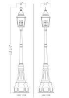 Four Light Outdoor Post Mount by Z-Lite - Raphael Collection, Sand Black Finish - 5029PHXLR-564P-BK