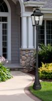 Four Light Outdoor Post Mount by Z-Lite - Raphael Collection, Sand Black Finish - 5029PHXLR-564P-BK