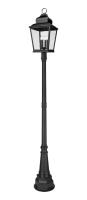 Four Light Outdoor Post Mount by Z-Lite - Raphael Collection, Sand Black Finish - 5029PHXLR-564P-BK