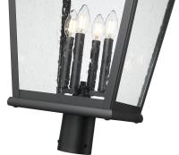 Four Light Outdoor Post Mount by Z-Lite - Raphael Collection, Sand Black Finish - 5029PHXLR-BK