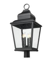 Four Light Outdoor Post Mount by Z-Lite - Raphael Collection, Sand Black Finish - 5029PHXLR-BK