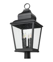 Four Light Outdoor Post Mount by Z-Lite - Raphael Collection, Sand Black Finish - 5029PHXLR-BK