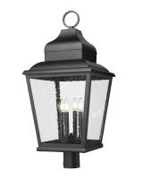 Four Light Outdoor Post Mount by Z-Lite - Raphael Collection, Sand Black Finish - 5029PHXLR-BK