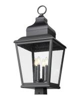 Four Light Outdoor Post Mount by Z-Lite - Raphael Collection, Sand Black Finish - 5029PHXLS-BK