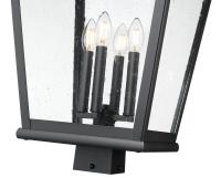Four Light Outdoor Post Mount by Z-Lite - Raphael Collection, Sand Black Finish - 5029PHXLS-BK