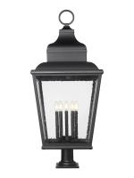 Five Light Outdoor Pier Mount by Z-Lite - Raphael Collection, Sand Black Finish - 5029PHXXLR-533PM-BK