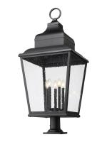 Five Light Outdoor Pier Mount by Z-Lite - Raphael Collection, Sand Black Finish - 5029PHXXLR-533PM-BK