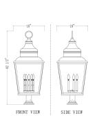 Five Light Outdoor Pier Mount by Z-Lite - Raphael Collection, Sand Black Finish - 5029PHXXLR-533PM-BK