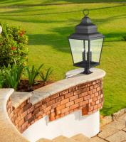 Five Light Outdoor Pier Mount by Z-Lite - Raphael Collection, Sand Black Finish - 5029PHXXLR-533PM-BK