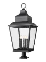 Five Light Outdoor Pier Mount by Z-Lite - Raphael Collection, Sand Black Finish - 5029PHXXLR-533PM-BK