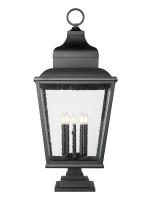 Five Light Outdoor Pier Mount by Z-Lite - Raphael Collection, Sand Black Finish - 5029PHXXLS-LSQPM-BK