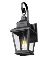 One Light Outdoor Wall Mount by Z-Lite - Raphael Collection, Sand Black Finish - 5029S-BK