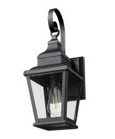 One Light Outdoor Wall Mount by Z-Lite - Raphael Collection, Sand Black Finish - 5029S-BK