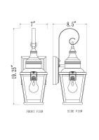 One Light Outdoor Wall Mount by Z-Lite - Raphael Collection, Sand Black Finish - 5029S-BK