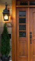 One Light Outdoor Wall Mount by Z-Lite - Raphael Collection, Sand Black Finish - 5029S-BK