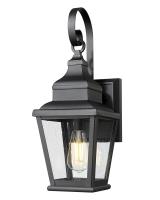 One Light Outdoor Wall Mount by Z-Lite - Raphael Collection, Sand Black Finish - 5029S-BK